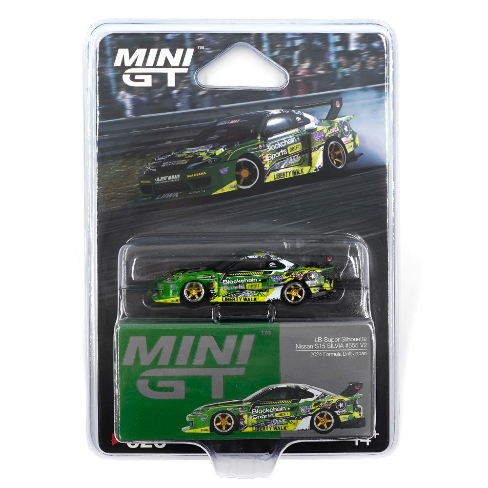 1:64 NISSAN Silvia S15 №555 LB-Super Silhouette RHD Formula Drift Japan(2024), green/black - MGT00823-RBL