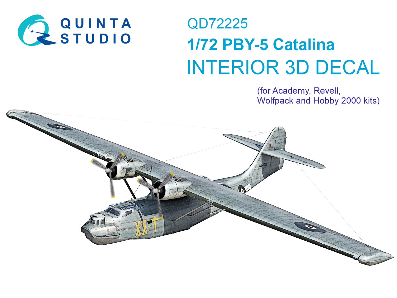 1:72 3D Декаль интерьера кабины PBY-5 Catalina (Academy) - QD72225