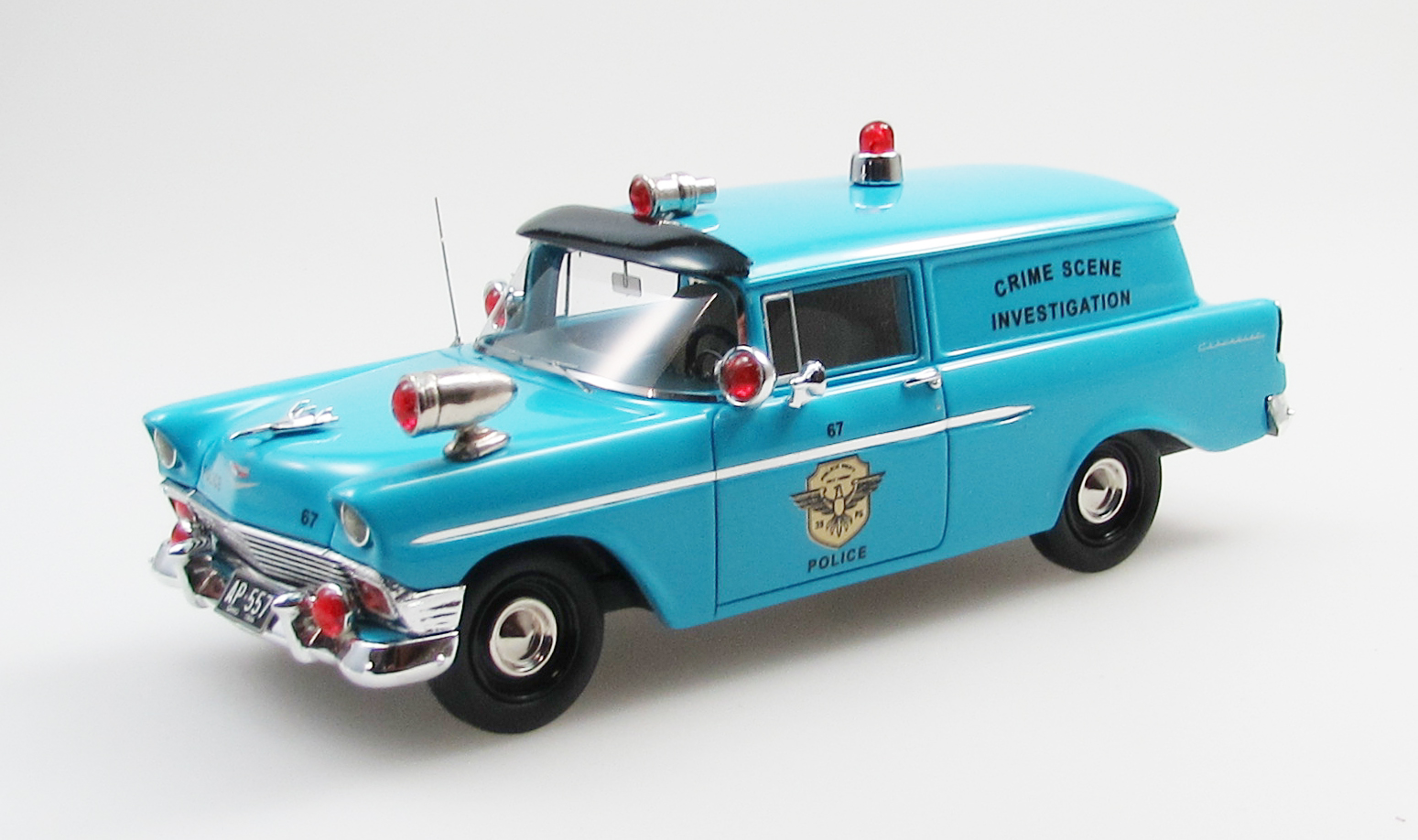 1:43 CHEVROLET 150 panel van police (1956), blue - EMUS43079J