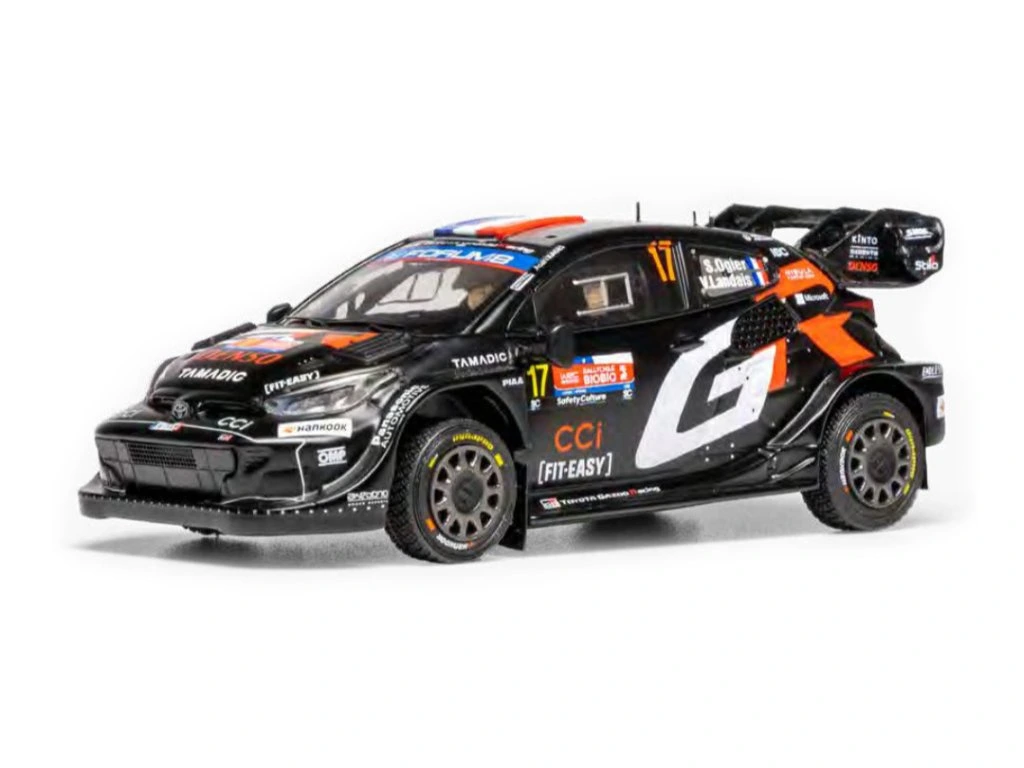 1:43 TOYOTA GR YARIS RALLY1 TEAM TOYOTA GAZOO RACING №17 WRC Rally Chile (2025) Sebastian Ogier - Vincent Landais - WITH DRIVERS - RAM1000-LM2.22