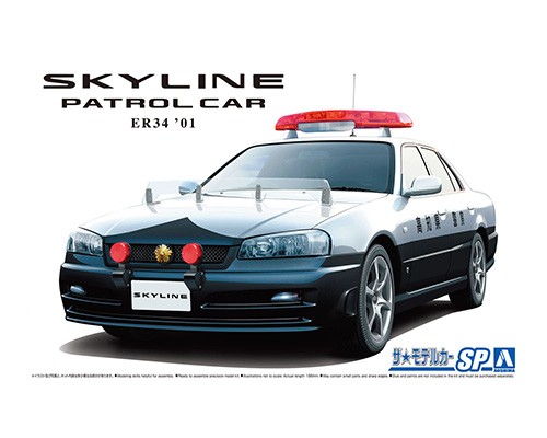 1:24 Сборная модель Nissan Skyline ER34 01 Patrol Car - 06125