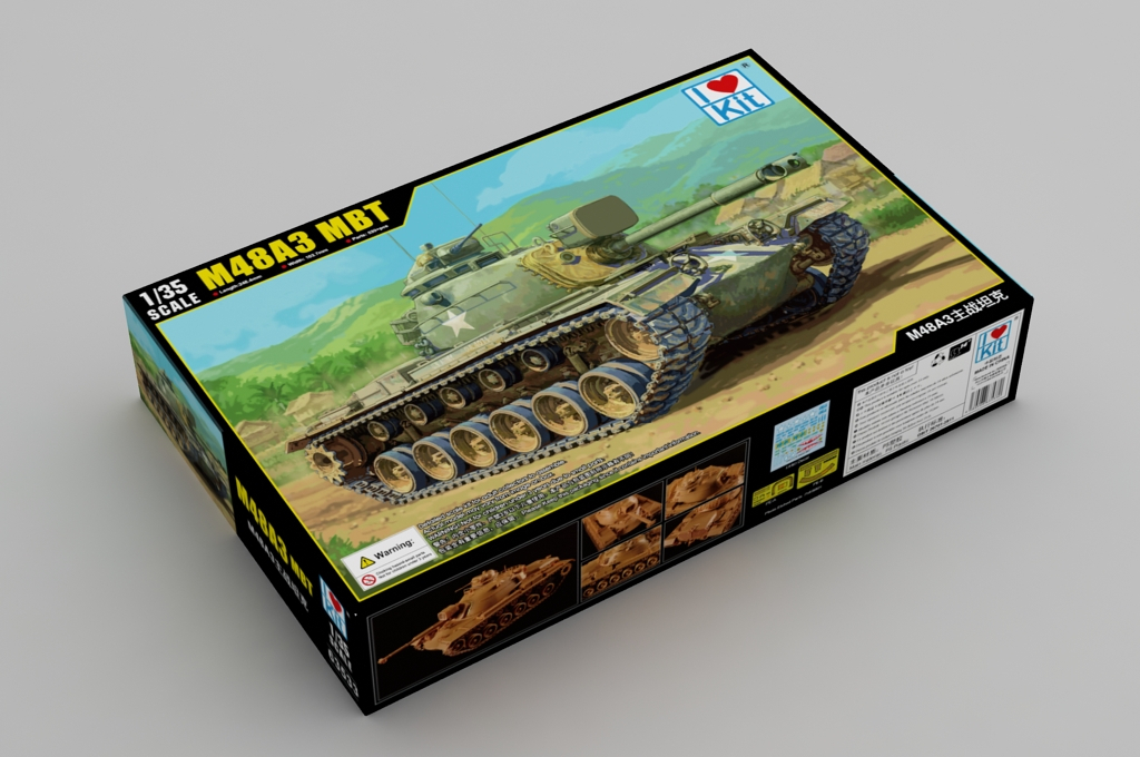 1:35 Сборная модель Основной боевой танк M48 A3 - 63533