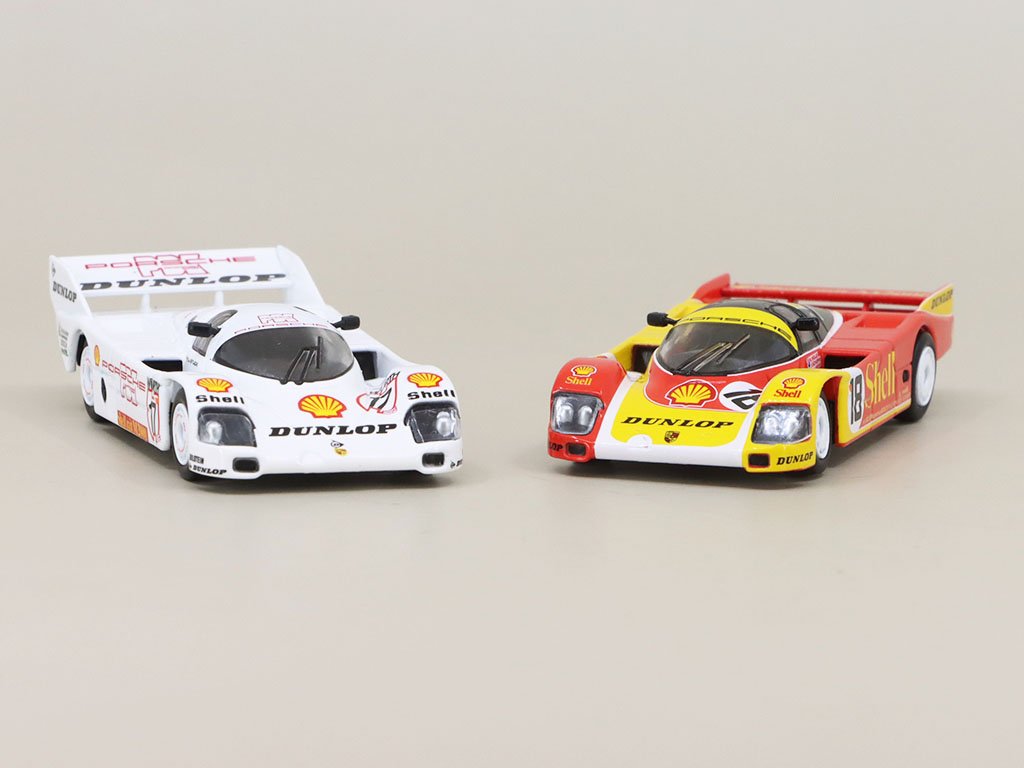 1:64 PORSCHE 962C №18 Shell Combo Le Mans (1988) + PORSCHE 962C №17 Dunlop Supercup H.J. Stuck (1987) - YCOMBO64005