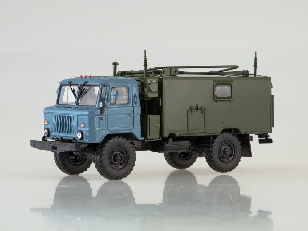 1:43 Командно-штабная машина КШМ Р-142Н (66), голубой / хаки - 100817