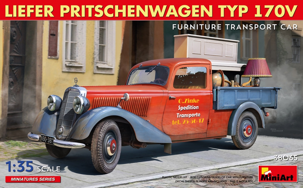 1:35 Сборная модель MERCEDES BENZ Type 170v Liefer Pritschenwagen (1935) - 38065