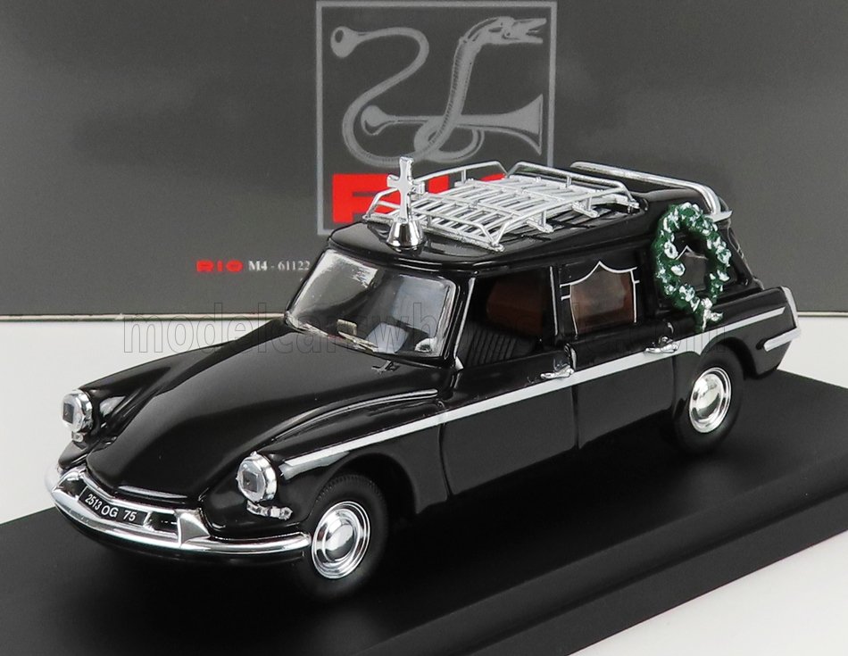 1:43 CITROEN Ds19 Break Carro Funebre - Hearse - Funeral Car With Coffin (1963), black - 4678/P