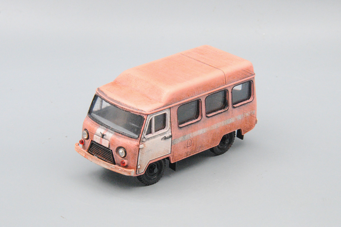 1:43 УАЗ АШ-6(3303)05. АСГ-50.01, со следами эксплуатации - RG075