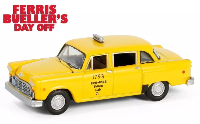 1:64 CHECKER Taxi Cab (1980) - Ferris Bueller's Day Off, Yellow - 62030C