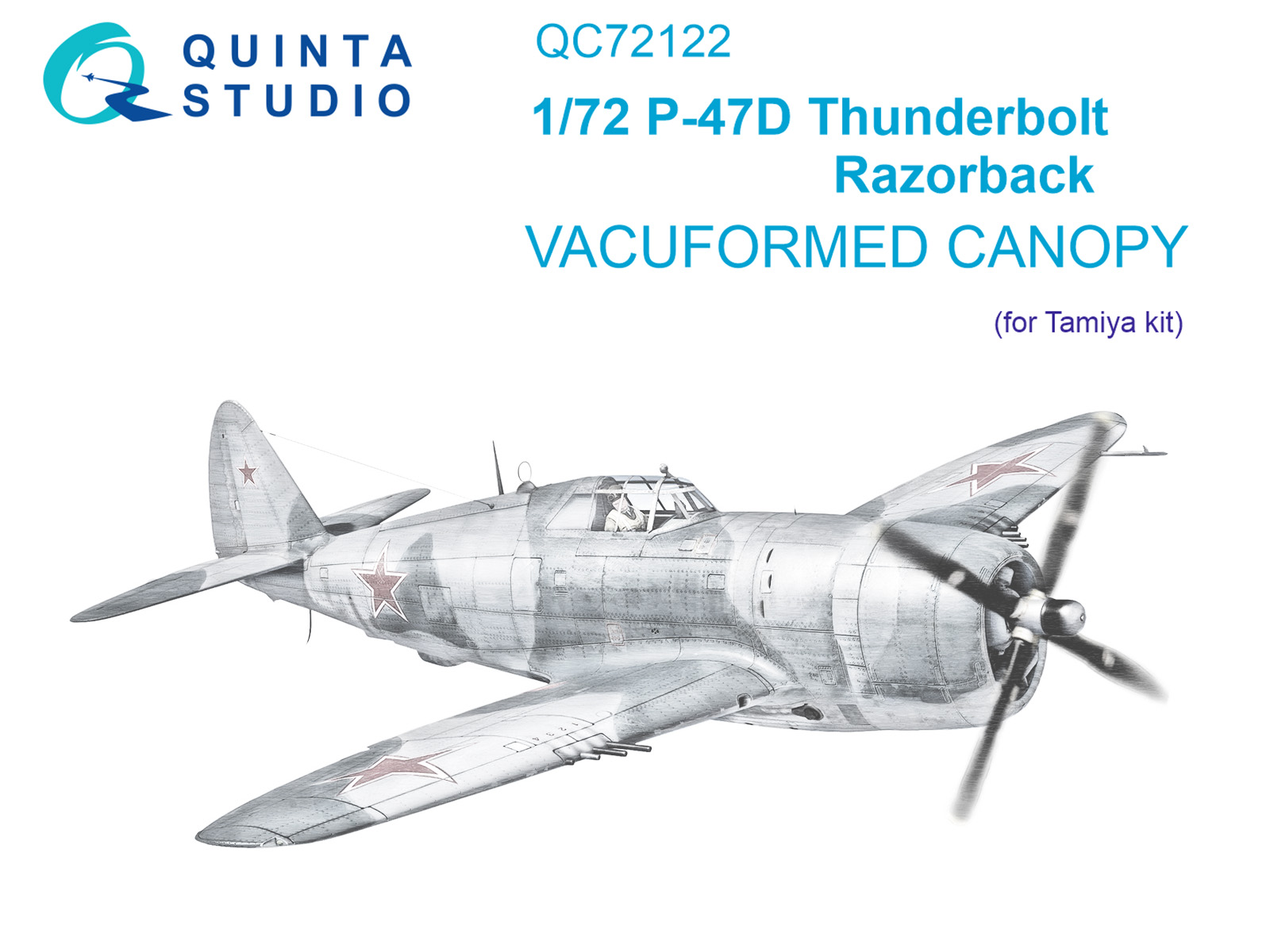 1:72 Набор остекления P-47D Thunderbolt Razorback (Tamiya) - QC72122