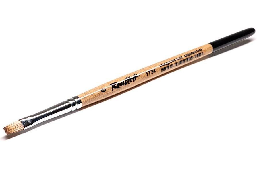 Кисть серии 1Т24 №6 синтетика имитация мангуста плоская - 1Т24-6 / ЖТ2-06,04Б