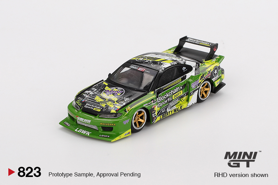 1:64 NISSAN Silvia S15 №555 LB-Super Silhouette RHD Formula Drift Japan (2024), green/black - MGT00823-R