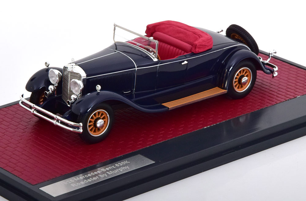1:43 MERCEDES-BENZ 630K Roadster Murphy  roof open (1925), dark blue - MX51302-241