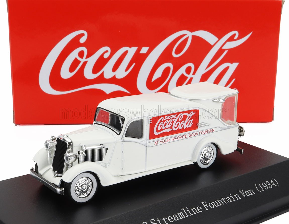 1:72 DODGE Kh-32 Streamline Van Fountain Coca-cola 1934, White - PLADEAGCOCCOLL004