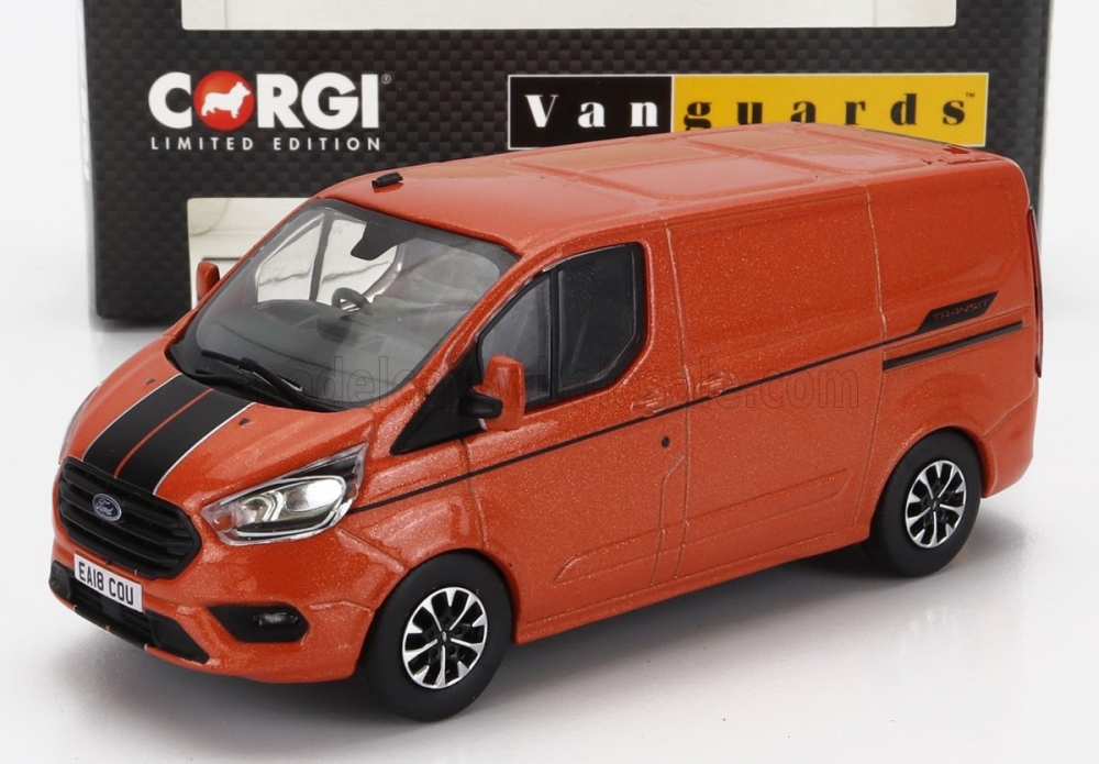 1:43 FORD Transit Custom Van (2018), Orange Met - VA15101