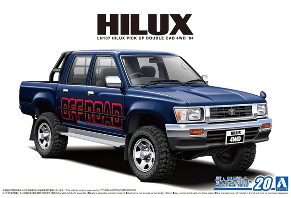 1:24 Сборная модель TOYOTA Hilux LN107 pick up double cab 4WD 1994 - 06217