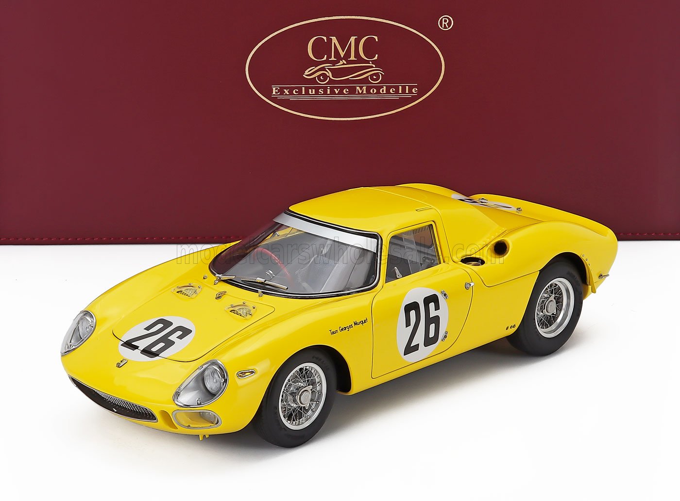 1:18 FERRARI 250lm 3.3l V12 Ch. N6313 Team Pierre Dumay №26 2nd 24h Le Mans (1965) Pierre Dumay - Gustave Gosselin, Yellow - M264
