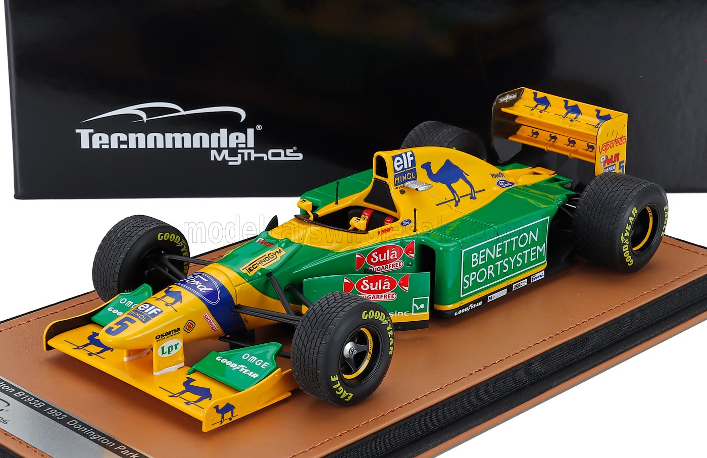 1:18 BENETTON F1 B193b Team Benetton Ford №5 Donington Park British Gp With Rain Tires (1993) Michael Schumacher, Yellow Green Blue - TM18-377D