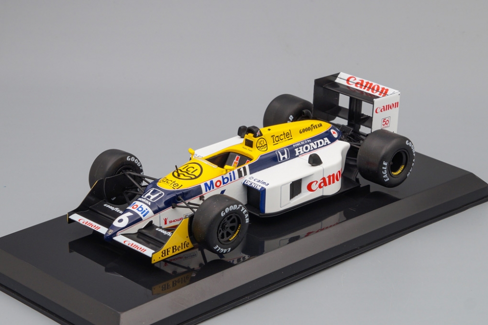 1:24 WILLIAMS FW11B Nelson Piquet #6 1987,white / yellow / blue - PCL003