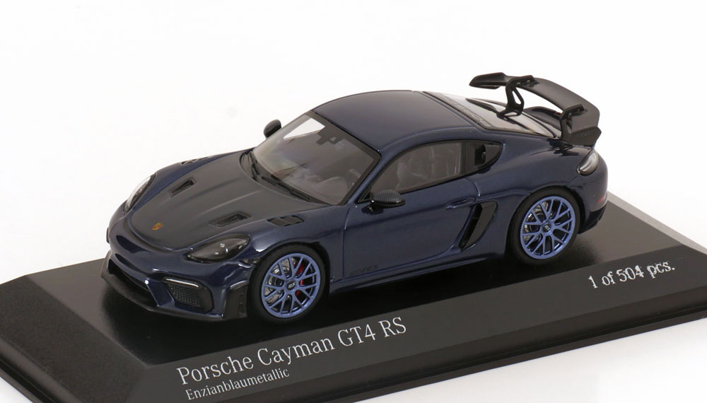 1:43 PORSCHE Cayman GT4 RS (982) Neodym-rims (2021), dark blue-metallic carbon - 410069701