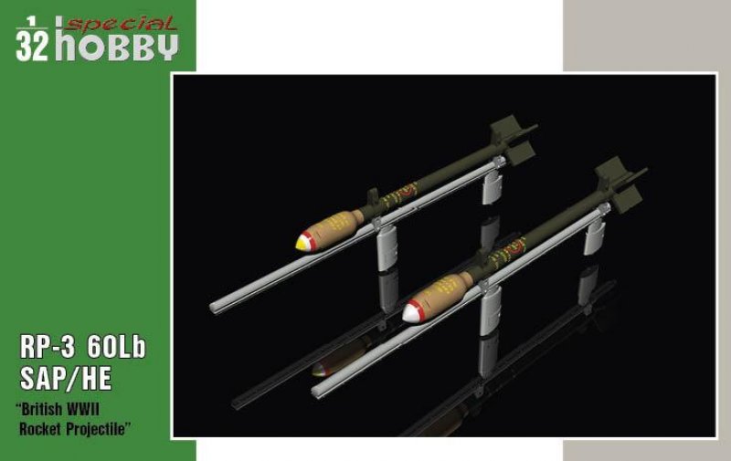 1:32 Сборная модель RP-3 60Lb SAP 'British WWII Rockets' - SH32075