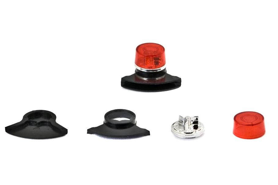 1:43 Проблесковый маяк Tesla AZD 500/501 красный с черной сиреной - CALM43001C-CAL-B-43-001R