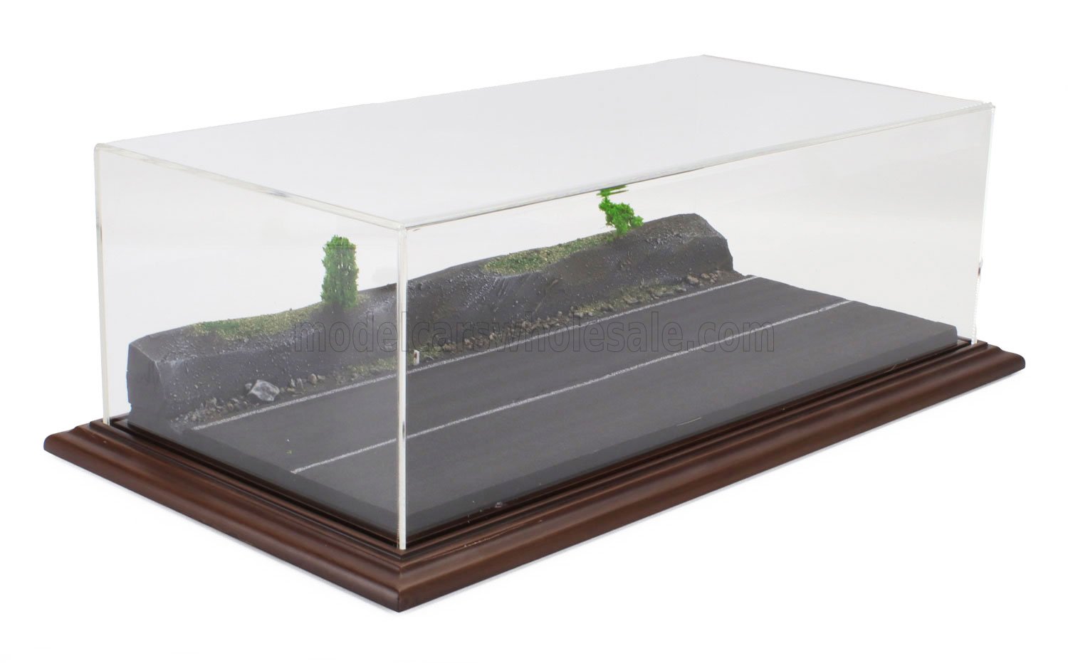 1:43 VETRINA DISPLAY BOX Diorama Base Strada Lungh.lenght Cm 57.0 X Largh.width Cm 30.0 X Alt.height Cm 2.5 - Forest Road Base - Cover Lungh.lenght Cm 52.0 X Largh.width Cm 25.0 X Alt.height Cm 16.5, Various - ATL30201