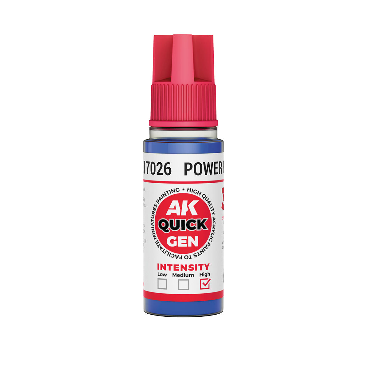 Краска акриловая QUICK GEN - Интенсивный синий / POWER BLUE, 18мл - AK17026
