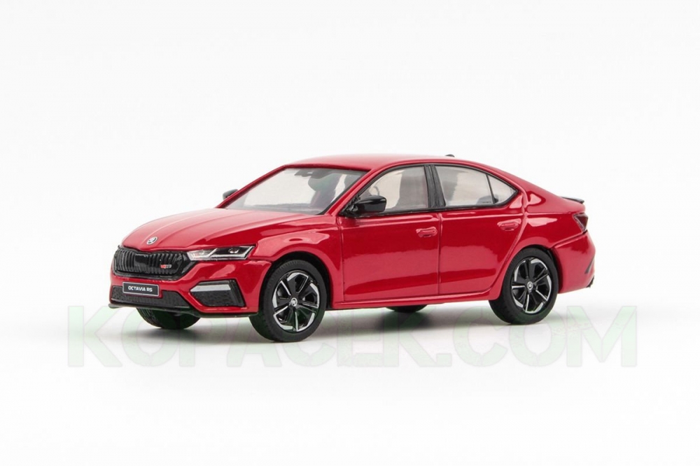 1:43 SKODA Octavia IV RS (2020), Červená Velvet Metalíza - 037JF