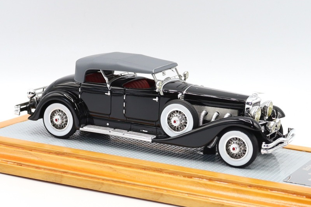 1:43 Duesenberg Model J Dual Cowl Phaeton sn2240 Walker La Grande 1930 Orig,& Cur, Car, Black - IL43128