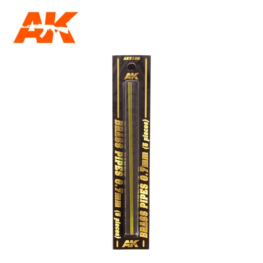 BRASS PIPES 0,7mm, 5 units - AK9106