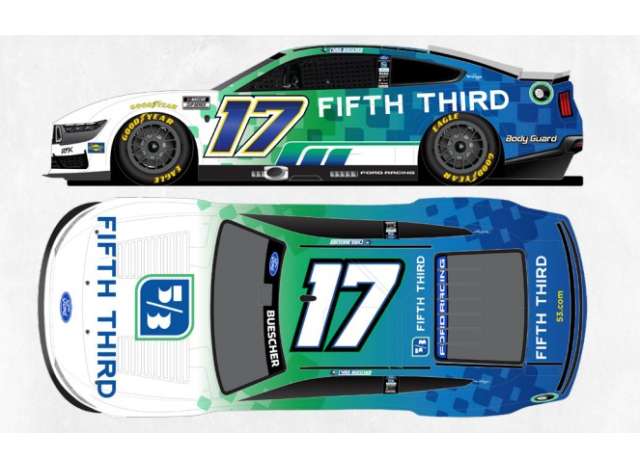 1:64 Ford Mustang #17 Chris Buescher *Fifth Third*, white/green/blue 2026 - C17266153BCH
