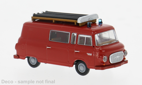 1:87 BARKAS B 1000 Halbbus Feuerwehr (1962), red - BRE30226