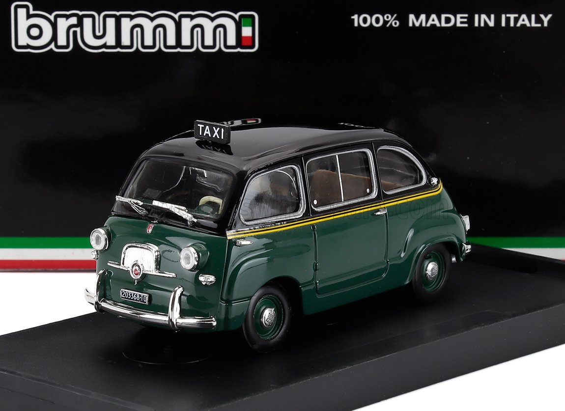 1:43 FIAT 600 Multipla 1-series Taxi Torino (1956), Green Black - R251B-UPD-2025