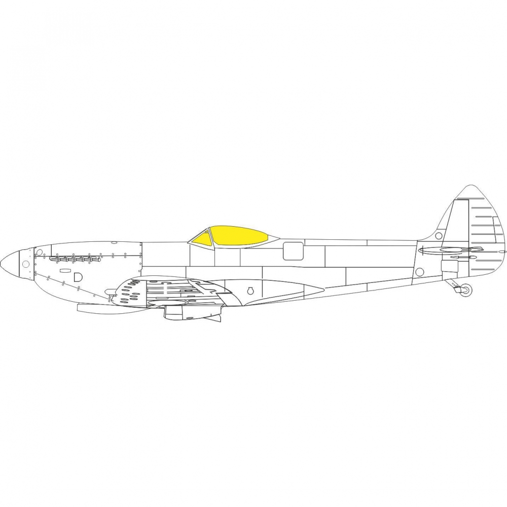1:48 Маска окрасочная Spitfire Mk. XVI TFace - EX808