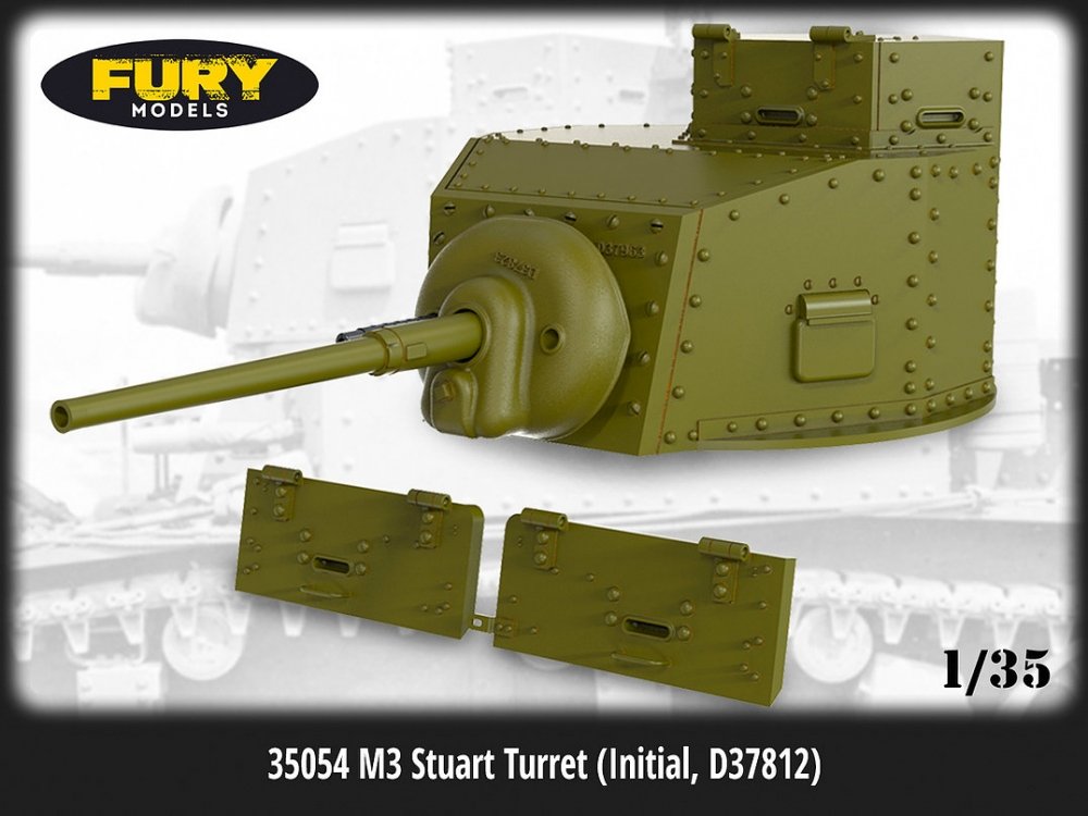 Sruart Turret  (Initial, D37812)  for Tamiya kit - 35054