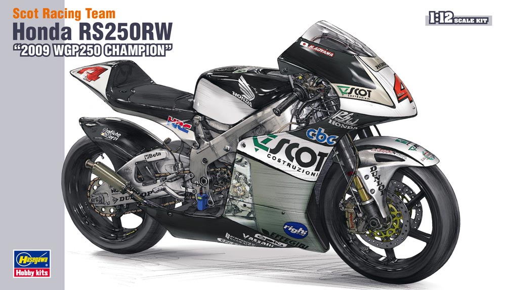 1:12 Сборная модель Scot Racing Team Honda 250 '2009 WGP250 Champ' - 21501