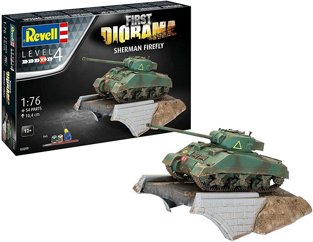 1:76 Сборная модель Диорама Британский танк Sherman Firefly - 03299