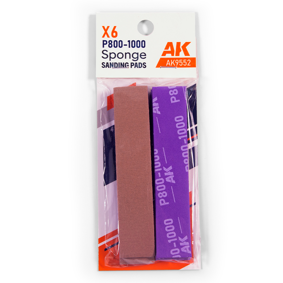 Губка с зернистостью P800-1000 (6 шт.) / Sponge P800-1000 Grit (6 Units) - AK9552