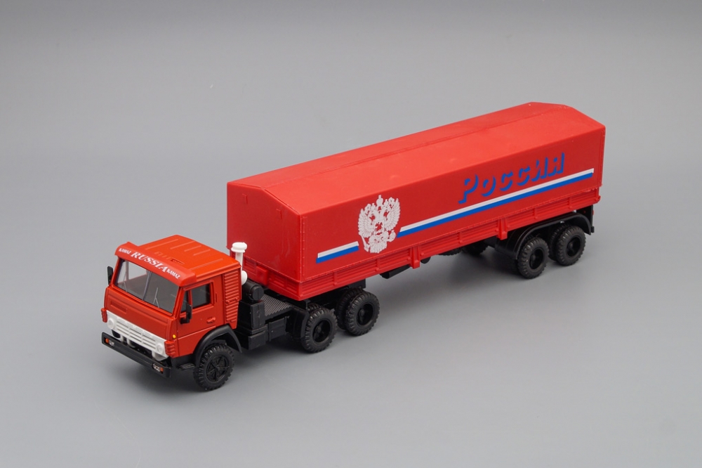 1:43 Камский грузовик 5410 тягач с полуприцепом'РОССИЯ', красный - ELK-928