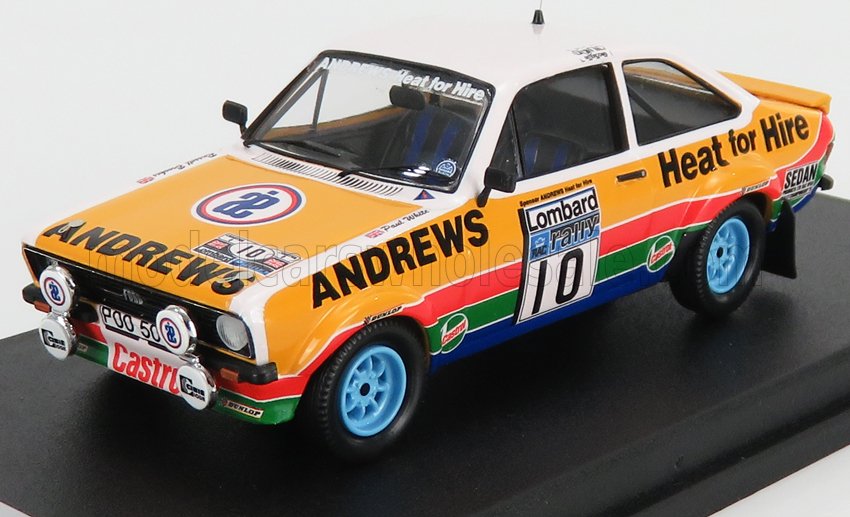 1:43 FORD Escort Mkii (night Version) №10 2nd Rally Rac Lombard (1979) R.Brookes - P.White, Yellow White Blue - TRRUK61