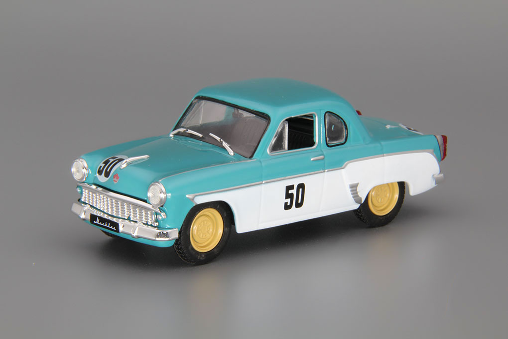 1:43 МОСКВИЧ 407 Купе (1962), Автолегенды СССР 231, белый / зеленый - AL231