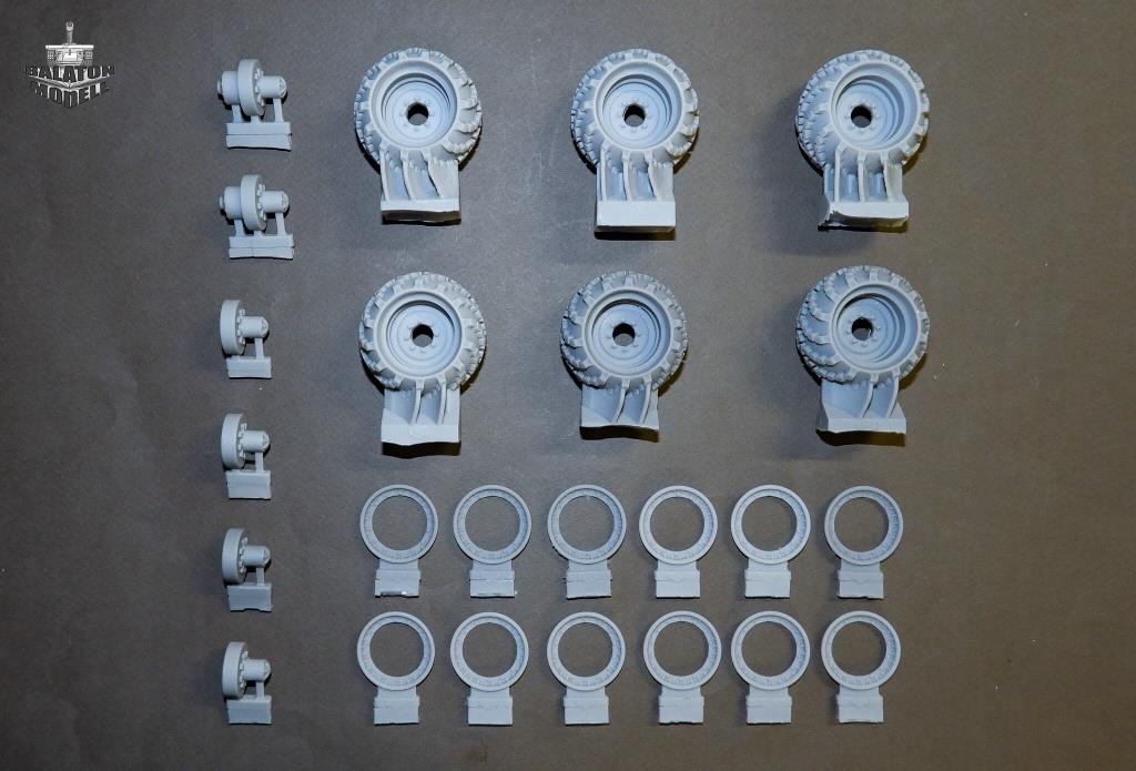 1:24 Набор для доработки комплект шин Я-170/YA-170 wheels set (6pcs) - BM2414