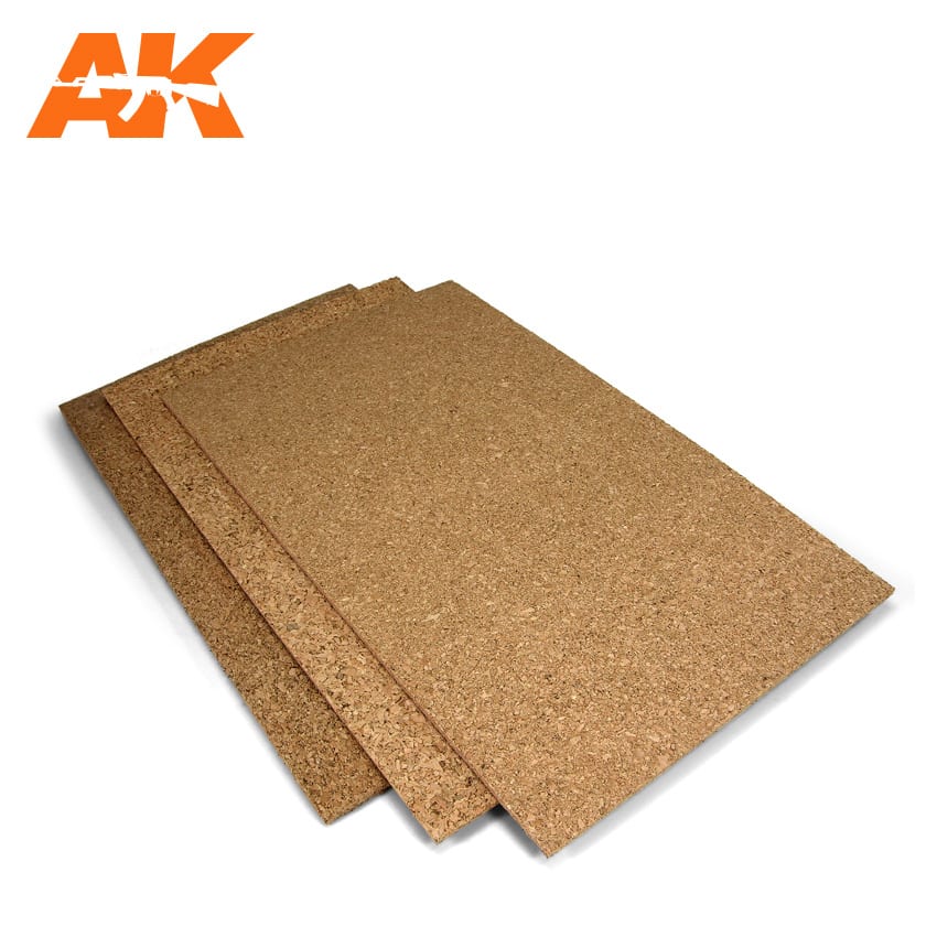Cork Sheet 200x300x2mm fine grained / Лист из пробки - AK-8047