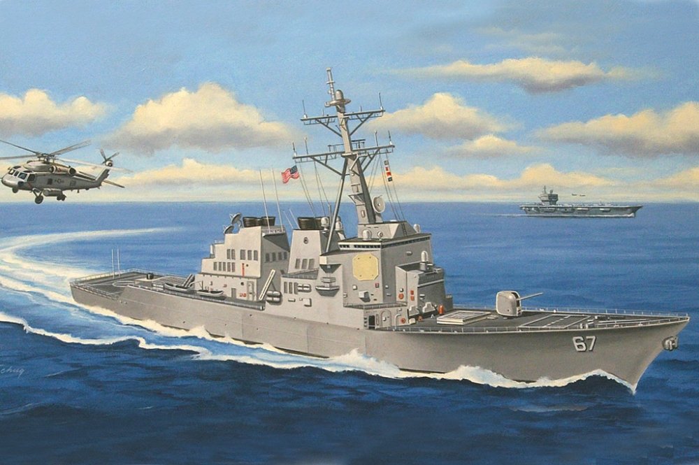 1:700 Сборная модель Американский Миноносец USS DDG-67 Cole - 83410