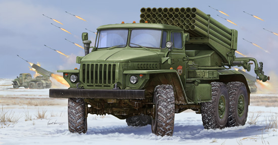 1:35 Сборная модель Реактивная установка  БМ-21 'Град' ранняя - 01013