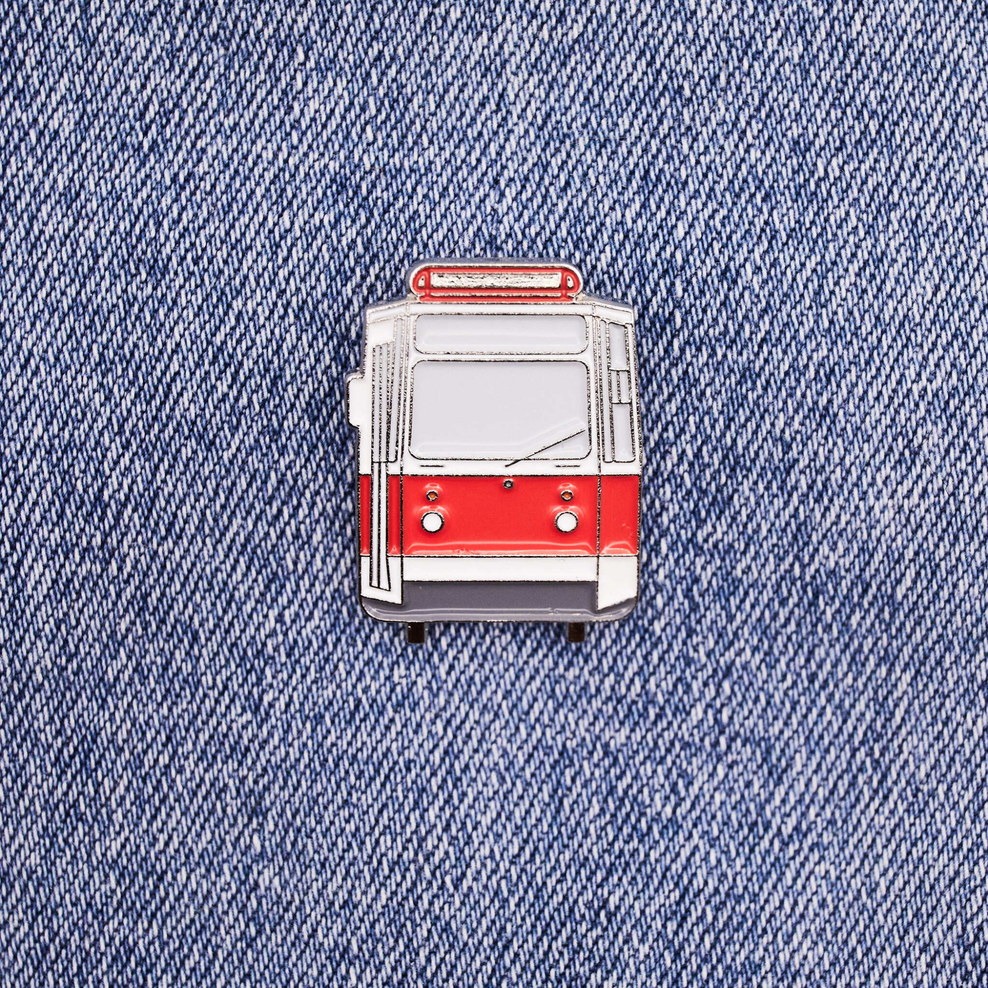 Значок 'ЛВС-86', белый / красный - TAG061