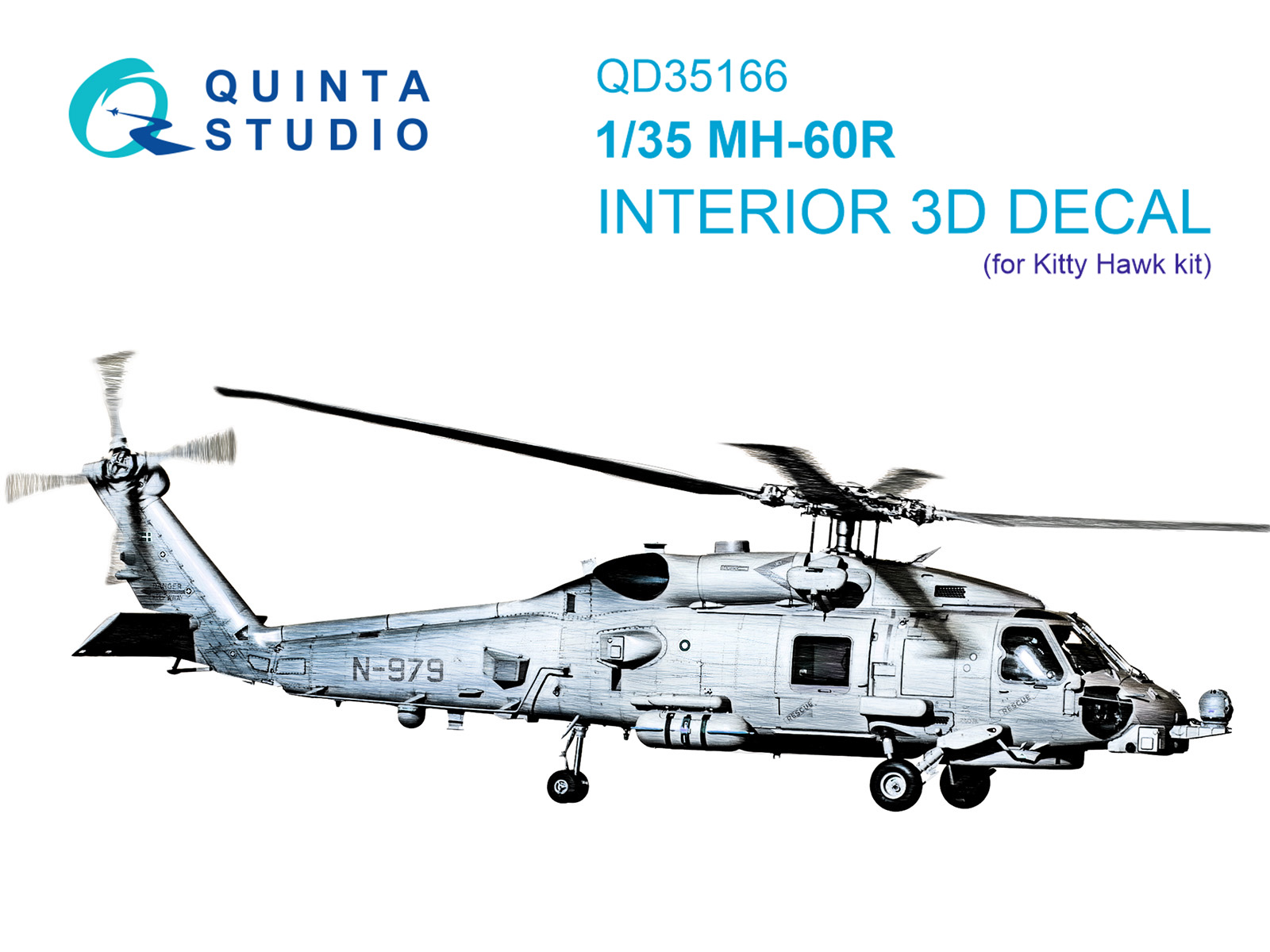 1:35 3D Декаль интерьера кабины МН-60R Seahawk (Kitty Hawk) - QD35166