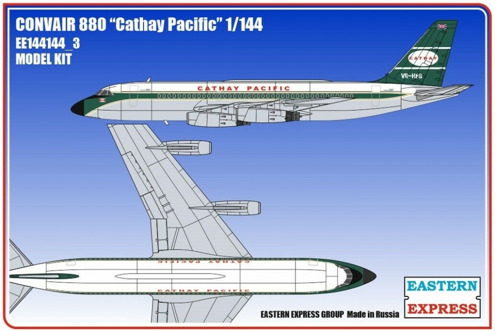 1:144 Сборная модель Авиалайнер CV880 CATHAY - 144144-3