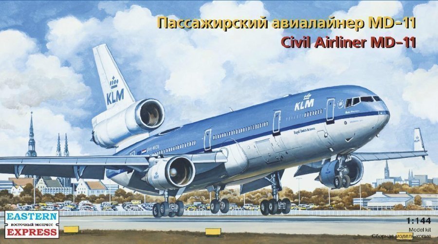 1:144 Сборная модель Авиалайнер MD-11 GE KLM - 144102