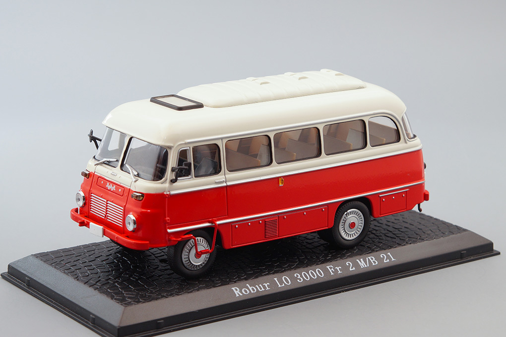 1:43 ROBUR LO 3000 Fr 2 M/B 21, серия грузовиков от Atlas Verlag, white / red - 7167106